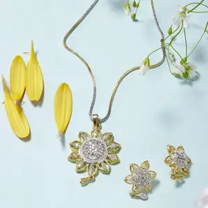 Индийский производитель, новейшее классическое уникальное ожерелье с подвеской в виде цветка, позолоченная цепочка с серьгами, свадебный подарок, модные украшения