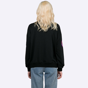 Suéteres personalizados de otoño para mujer, y manga larga con cuello redondo Sudadera negra, Jersey bordado con lentejuelas, venta al por mayor - Product Image 3