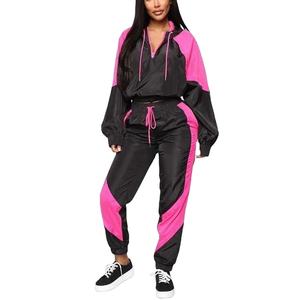Survêtement femmes 2 pièces coupe-vent survêtement léger coupe-vent fermeture éclair veste et pantalon ensemble facile à porter survêtement 2026 - Product Image 1