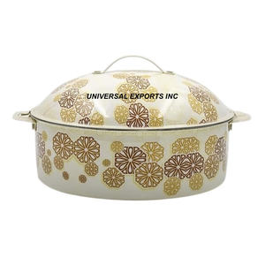 Casserole en métal à double paroi design de fleurs Hotpot de belle qualité fait à la main taille personnalisée nouveau chauffe-plats en métal en gros - Product Image 3