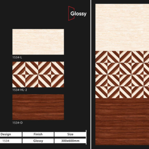 Azulejos de cerámica para pared de 300x600 mm, diseño Living Pro, para baño y cocina, acabado brillante/mate, superficie con efecto de azúcar tallado, diseño de lujo para paredes interiores. - Product Image 1