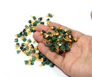 Pierre de naissance pendentif brut taille 5-7mm 12 couleurs pendentif en pierres précieuses brutes Jan à Dec pierre de naissance pendentif fait main prix de gros - Product Image 5