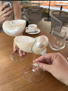 Seashell/Conch Goblet: Hot-Selling Wine and Martini Glasses, Eye-Catching Design for Weddings and Desserts. - Product Image 2