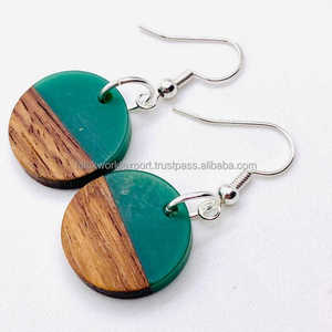 Pendientes de resina hechos a medida multicolores Vintage de la mejor calidad, joyería de moda de boda de tendencia superior a bajo precio Falak World Export - Product Image 1