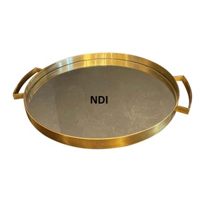 Plateau de service finition brillante à vendre maison tenir article Restaurant hôtel fournitures plateau de serveur de nourriture plateau de service en métal - Product Image 3