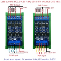 Eletechsup OPMSB08 5A, Placa Amplificadora de Señal PLC, Tubo MOS NPN PNP, Convertidor de Nivel Lógico Digital IO, CC 3.3V 5V 12V 24V