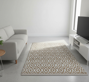 Tapis en coton de jute tressé à la main tapis réversible à motif géométrique écologique pour salon chambre et bureau décor - Product Image 1