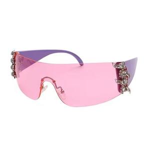 Lunettes de soleil de luxe unisexes, légères, avec verres dégradés et diamants en moissanite, confortables pour un usage quotidien - Product Image 4