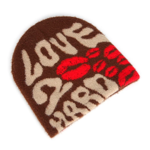Diseño hecho a mano mejor precio al por mayor personalizado Jacquard Beanie invierno cálido carta acrílico Beanie para Unisex Jacquard Beanie - Product Image 3