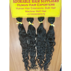 ช่อผมมนุษย์บริสุทธิ์แบบอินเดียไม่ผ่านการทำ100% ผมเป็นลอนยาวแบบช่อเดี่ยวผมหยิกจากธรรมชาติที่ยังไม่ผ่านกระบวนการ - Product Image 4