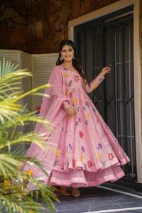 NOUVEAU Lancement RADHE EXPORT Designer Party Wear Heavy Embroidery Sequins Codding Multi Colours Quick Dry All Seasons Georgette - Product Image 3