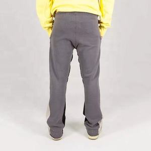 Pantalon de survêtement évasé décontracté pour homme Pantalon de survêtement évasé empilé personnalisé avec taille élastique et motif patchwork - Product Image 5