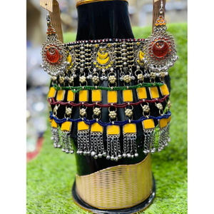 Most Demanding Ready to Ship Afghani Jewelry Sets 2024 Wedding & Party Wear Kuchi <b>Vintage</b> <b>Necklace</b> & Earrings Jewelry for Women - Product Image 5