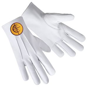 Maçonnique Regalia Conseil Des Croisés Gants En Cuir Machine Broderie En Cuir Véritable Maçonnique Regalia Ordre Gants De Haute Qualité - Product Image 2