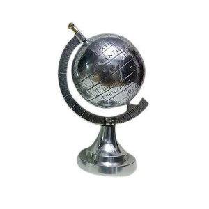 Meilleure vente personnalisé métal indien produit du fabricant fait à la main argent nautique monde Globe - Product Image 5