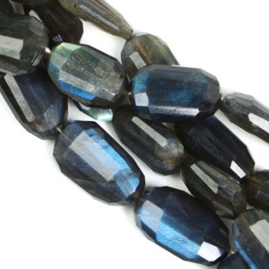 Cuentas de Labradorita Brillante Facetadas, Cuentas de Piedras Preciosas de Labradorita Natural de 16x12-22x13 mm, Hilo de 8 Pulgadas, Suministros para la Fabricación de Joyas - Product Image 1