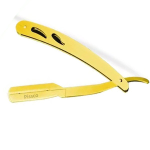 Navaja de barbero plegable de seguridad con mango, soporte para navaja de barbero recta - Product Image 6