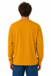 Camisa de Manga Larga para Hombre, Diseño Italiano, Estilo Casual de Verano, Amarilla, Suministro ODM, 100% Algodón Jersey 24/1 180g Anti-Pilling - Product Image 2