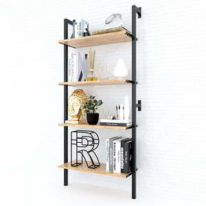 Modern 4-Tier Metal <b>Wall</b> <b>Shelf</b> 65x25x145cm Detachable for Home Decor & Tools KTT68016 - Product Image 2