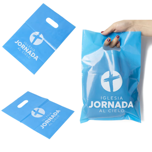 Pe fourre-tout de transport sac à provisions impression personnalisée logo transparent découpé en plastique au détail sac cosmétique de mode durable - Product Image 3