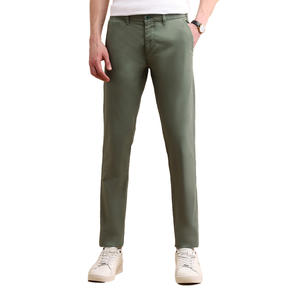 Pantalones Casuales Minimalistas Ligeros de Sarga para Hombre, Corte Recto, Estilo Contemporáneo para Uso Diario, Suaves y Cómodos - Product Image 6