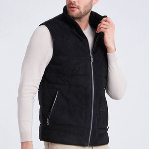 Meilleur prix Veste matelassée sans manches pour homme, décontractée, couleur unie, légère, grande taille, fermeture éclair, hiver - Product Image 2