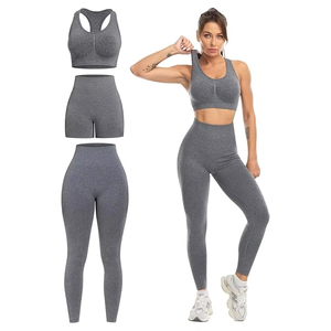 Nouvelle conception Ensemble de vêtements de sport pour femmes Yoga Fitness Personnalisé Sport Imperméable Élastique à la taille Respirant - Product Image 1