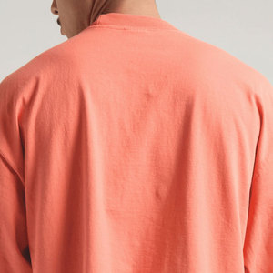 Camisetas de hombro caído para hombre 100% algodón más vendidas con patrón sólido precio razonable - Product Image 4