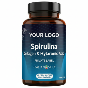 Complément Alimentaire Italie RedMoringa : 60 Capsules de Spiruline, Collagène, Acide Hyaluronique, Zinc, Cuivre, Biotine – Soin Corporel Marque Blanche - Product Image 2