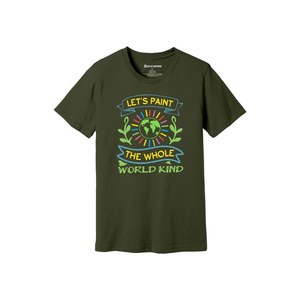 Kindness Themes Print 100% algodón Casual camiseta de tela para mujer 160-180 Heavy GSM 12 colores disponibles Personalizar su diseño - Product Image 6