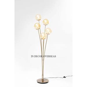 Aspecto elegante Chapado en oro de alta calidad Metal de alta calidad Diseñador floral único Decoración para el hogar Mesa de lujo y lámpara de pie de la India - Product Image 5