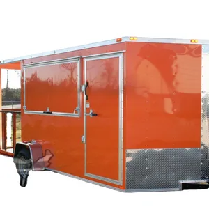 Nieuwe 7X14 'Gesloten Concessie Food Vendng Bbq Mobiele Keuken Treiler Te Koop