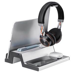 3-in-1 Wireless Charging Station with PC Material and Magnetic Function-DA07-2S Headphone <b>Stand</b> - Product Image 1
