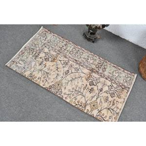 Tapis Vintage Beige Vert Laine Fait Main 2x3.6ft Tapis Rectangle Turc Support En Latex pour Salon Chevet Patchwork Couloir Conception - Product Image 4