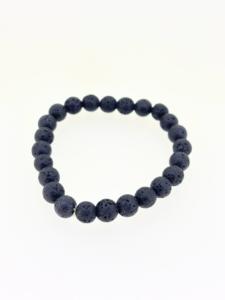 El más nuevo diseño, Plata de Ley 925 sólida, increíble Lava negra Natural, 8 MM, piedras preciosas con cuentas, pulseras ajustables para mujer, regalo fino - Product Image 2