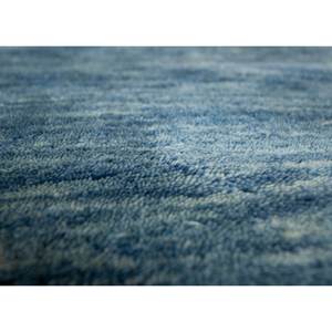 Tapis en laine noués à la main Zuri Blue, couleur unie, motif losanges, style Tabriz, pour la maison, le salon, le couloir - Pae-5736 - Product Image 3