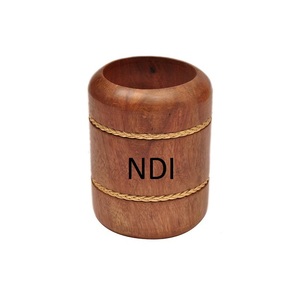 Récipient de rangement pour stylos à la maison, école, bureau, porte-crayons en bois décoratif fait à la main avec finition naturelle - Product Image 1