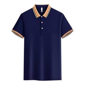 Polo de golf avec logo personnalisé pour hommes nouveau design d'uniforme de couleur unie en polyester avec technique de broderie en spandex - Product Image 1