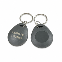 Porte-clés RFID ABS avec numéro laser, 13,56 MHz, Classic 1K 4K ISO14443A, contrôle d'accès, porte-clés RFID IC