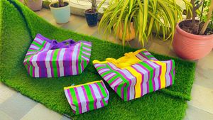 Bolsas con cremallera de polipropileno reciclado de nailon ecológico, bolsas de lavandería de plástico sostenible, modelo de suministro a granel, bolsa tejida de PP DE LA India - Product Image 3