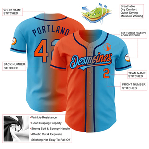 Custom Unisex Baseball Jersey Light Weight Breathable Polyester Short Sleeve Color Blocking Sublimated Print V-Neck Adult Size - Product Image 3
