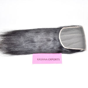 Extensions de cheveux humains 100% naturels, non traités, avec closure 6*6, provenant de temples indiens, sans traitement, cuticules alignées - Product Image 5