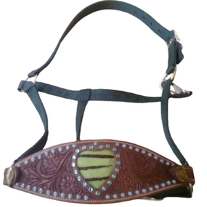 Cabestros Bronc de caballo de cuero DD de la mejor calidad, collares de cabeza elegantes de estilo occidental de gama alta con diseños surtidos - Product Image 1