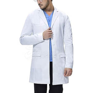เสื้อโค้ทสำหรับห้องปฏิบัติการสำหรับผู้ชายเสื้อโค้ทสำหรับห้องแล็บสครับพยาบาลออกแบบโลโก้ได้ตามต้องการ - Product Image 2