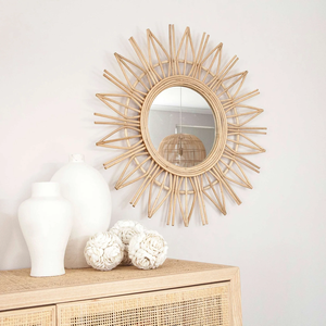 Vietrustic New Arrivals Wall Accessories <b>Bamboo</b> Rattan <b>Mirror</b> For Livingroom Decor - Product Image 3