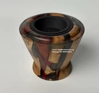 Brûleur d'encens Bakhoor de qualité supérieure-Porte-oud en résine époxy et bois Mubkhar islamique pour la maison de luxe et la décoration de mariage