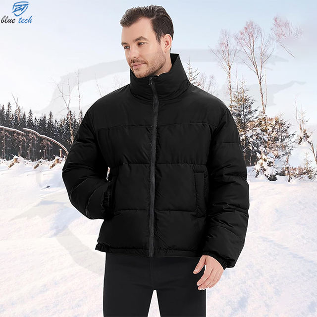 Winter Coat Cotton Puffer Jacket Mens Warm Hooded Puffer Jackets