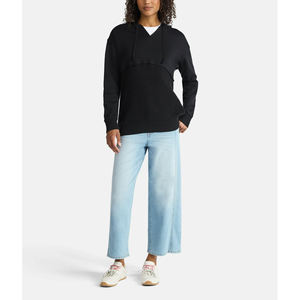 Sweat-shirt à capuche décontracté pour femme, mode d'hiver, coupe ample, polaire chaud, tenue personnalisée, vente en gros d'usine - Product Image 4