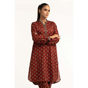 ชุดเซ็ตพิมพ์ลายสีสนิมสำหรับผู้หญิง ชุดลำลอง 2 ชิ้น สำหรับฤดูใบไม้ผลิ/ฤดูร้อน ไซส์ XS/XS - Product Image 4