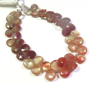 Andesine Labradorita Corte facetado 9-9,5mm Natural Red Heart Gems Beads 8 \ "Strand Piedras preciosas sueltas Andesine Piedras preciosas sueltas - Product Image 4